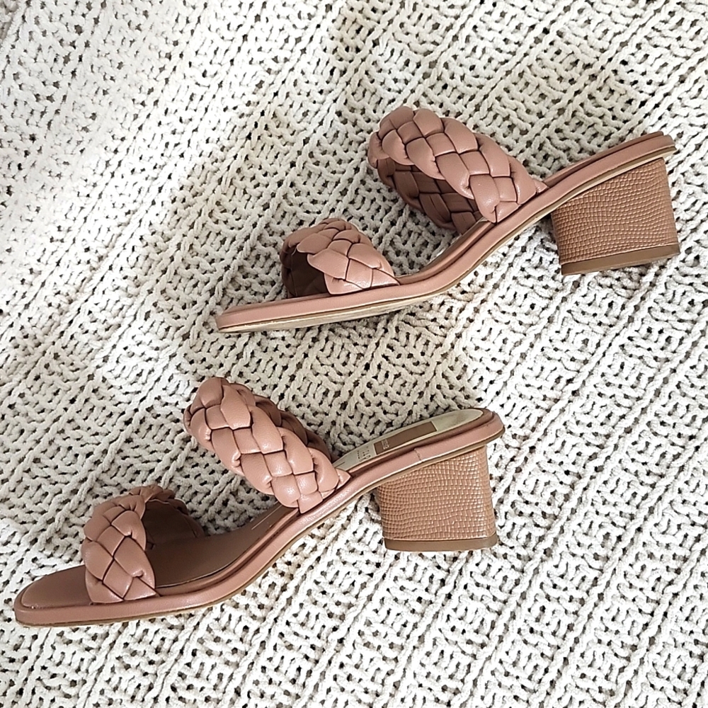 Dolce Vita Tan Braided Two-Strap Sandal, Size 6 - Picture 4 of 7